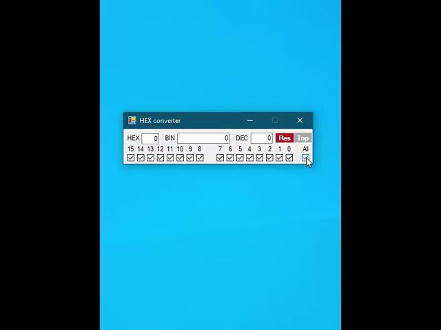 C# HEX/DEC/BIN converter