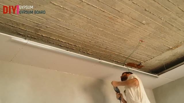 Create ceiling from gypsum board | gypsum board installation DIY GYPSUM & GYPSUM BOARD