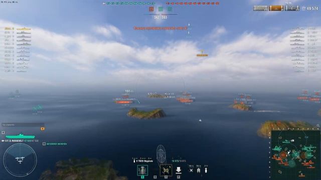 АВИАНОСЕЦ ROOSEVELT! БЕТОННЫЕ САМОЛЁТЫ! WORLD OF WARSHIPS