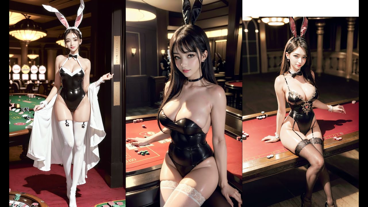Ai Art Girls. Девушки Зайки в казино