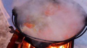 Шурпа. Готовим в казане на костре.