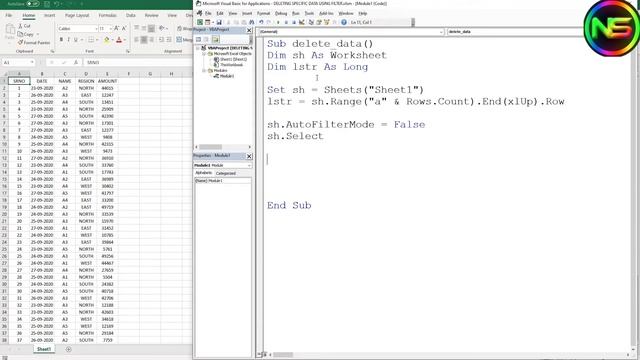 DELETING DATA USING FILTER IN VBA || VBA CODE TO DELETE DATA || FILTER IN VBA || VBA CODE смотреть онлайн