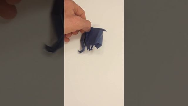 Cute Origami Elephant - Easy Paper Elephant Making, Слон из бумаги #shorts