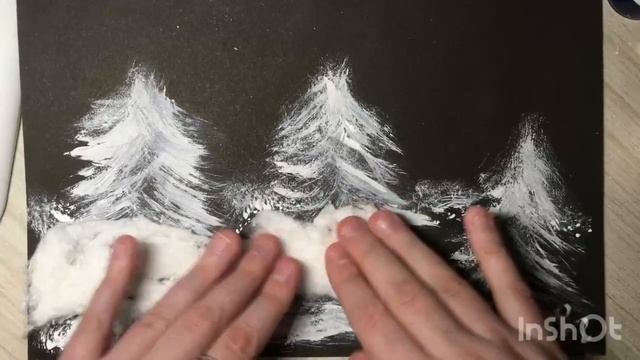 Рисуем "Зимний лес ночью" смотреть онлайн