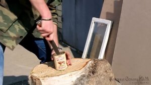 Тестирование ножа из алмазной стали ХВ5 «Анчар» видео