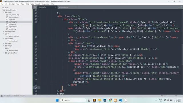 How To Make A Online E-LEARNING Website Using HTML / CSS / JS /PHP/SQL Step By Step part three смотреть онлайн