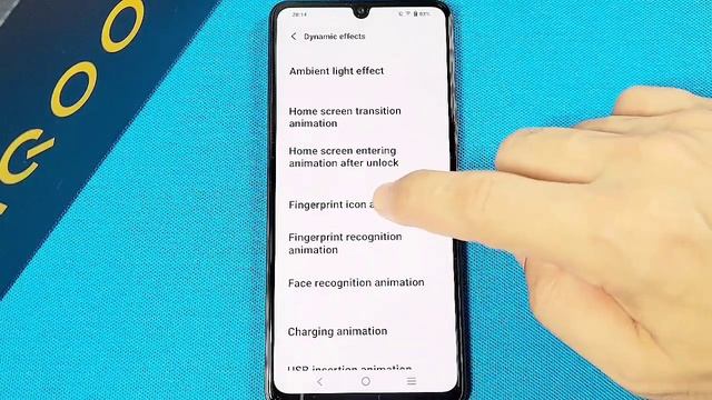 All animation settings for Vivo IQOO Z7 phone with FunTouch OS 13