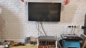 audio-technika at-lp3 + фк nalitski audio + ламповый усилитель на 6п3с + колонки эстония стерео