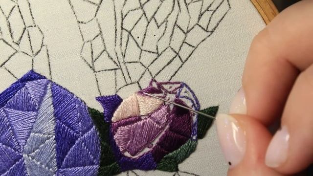 Вышивка по схеме "Незабудки". Бутончик смотреть онлайн