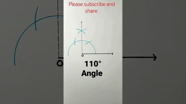 How to construct 110 degree angle with compass | 110°angle