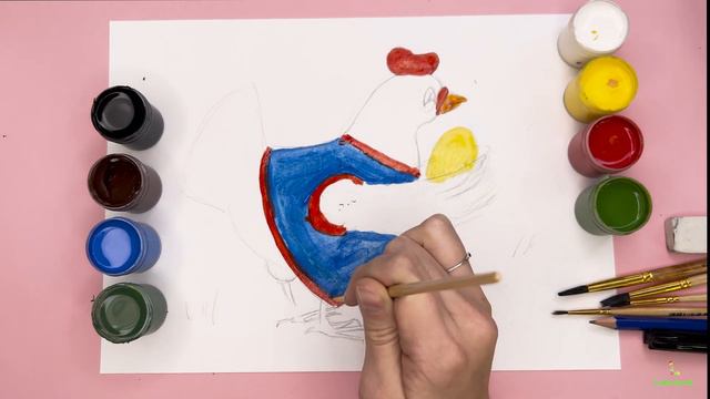 Рисуем КУРОЧКУ РЯБУ / Русские сказки для детей