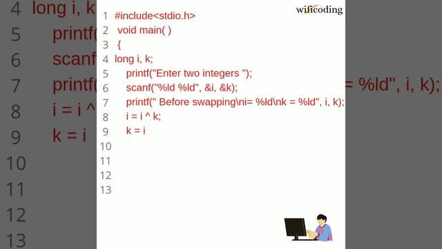 swapping program | swapping two number using bitwise XOR – смотреть ...