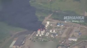 Прилёт ракеты на украинскую Нефтебазу в Полтавской обл.