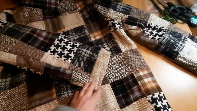 Лоскутная куртка жакет. 180 квадратов. Patchwork jacket. Утилизация лоскутков смотреть онлайн