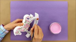 Decoupage wooden rocking horse -Decoupage on wood - Decoupage tutorial - Decoupage for beginners