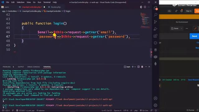 CodeIgniter 4  Auth rest api with jwt in one video ????