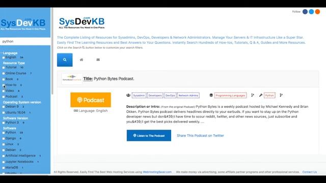 [Python] - The Latest Collection of Tutorials, FREE Online Courses to Learn Python | SysDevKB.com смотреть онлайн