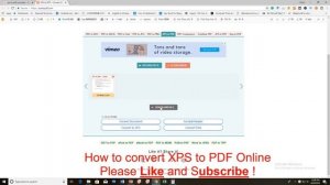 XPS document to PDF