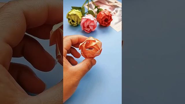 DIY beautiful origami paper rose #trendin #explorepage #explore#fashion   #trend#like #beautiful