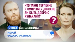 ЧТО ТАКОЕ ТЕРПЕНИЕ И СМИРЕНИЕ? ДОЛЖНО ЛИ БЫТЬ ДОБРО С КУЛАКАМИ? / ОТВЕТ СВЯЩЕННИКА