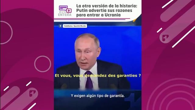 Выдержка из ежегодной пресс-конференции Путина, 23 дек. 2021 г.  : Требование гарантии безопасности