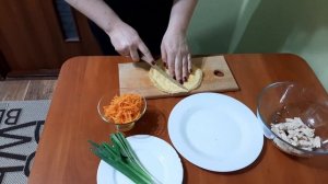 Яркий салат с корейской морковкой. Нежный и вкусный салат.