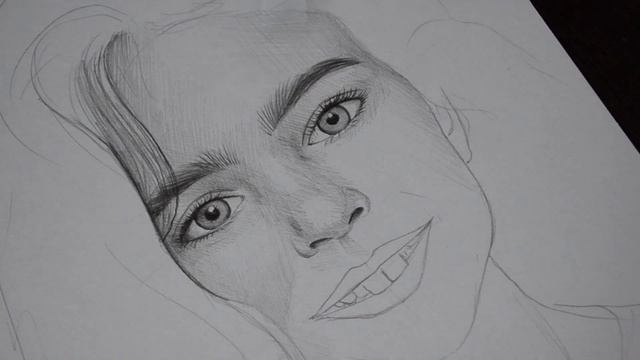 Рисунок простым карандашом / портрет ребенка по фотографии / drawing portrait child смотреть онлайн
