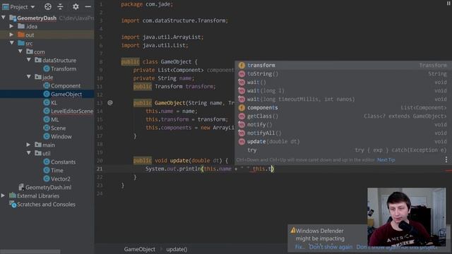 The Component Pattern | Coding Geometry Dash in Java #4
