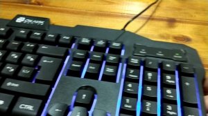 Клавиатура проводная Oklick 757G - демонстрация работы подсветки