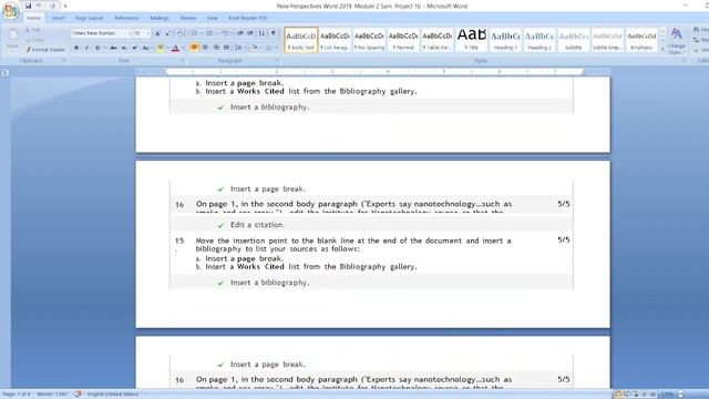 New Perspectives Word 2019 | Module 2 Sam  Project 1b #newperspectivesword #module2 #samproject1b
