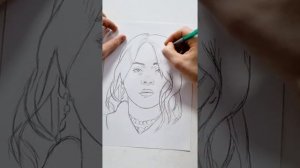 Как нарисовать Билли Айлиш (BILLIE EILISH) нарисованный карандашом