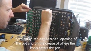 Cleaning Scratchy Pots and Faders Mackie ProFX12 Mixer