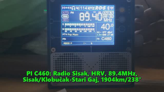 23.06.2024 18:07UTC, [Es], Radio Sisak, Хорватия, 89.4МГц, 1904км