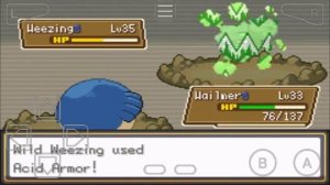 Pokemon Gaia Caught Weezing | GBA Rom Hack