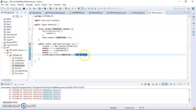 pemutasi kombinasi dan faktorial di Eclipse смотреть онлайн