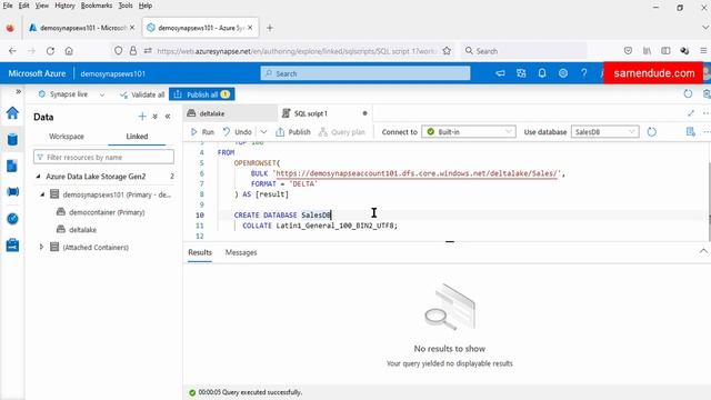 Azure Synapse Analytics: Query Delta Lake file using Serverless SQL Pool | DEMO | Sarnendu De