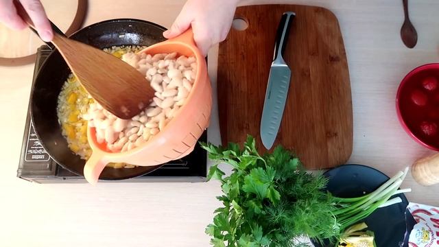 Фасоль тушеная с овощами  Вкусное и простое блюдо