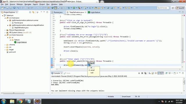 Cucumber Framework Selenium(BDD) Part-4|| How to Write Scenario & Multiple scenarios in Feature Fil