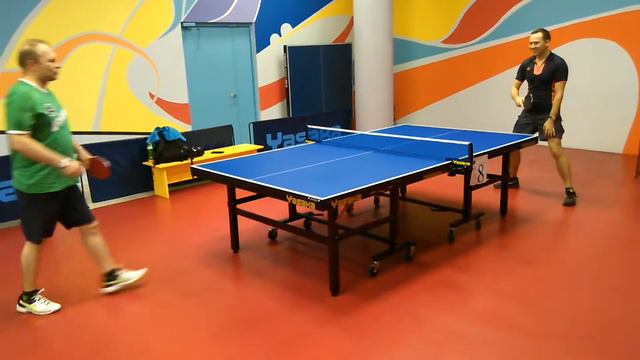 тренировка топ-спин по подставке Соловьёв О. - Рыжиков М. 23.05 Таймаут смотреть онлайн