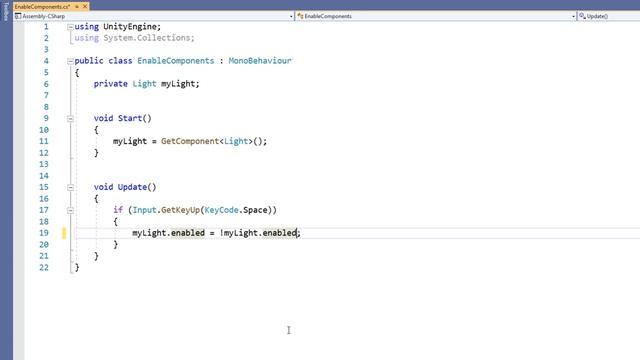 C# Enabling and Disabling Components in Unity! - Beginner Scripting Tutorial смотреть онлайн