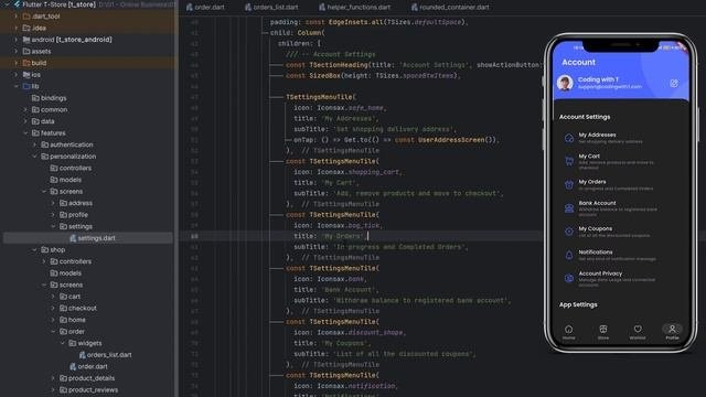 Flutter Order Page | Flutter eCommerce App UI