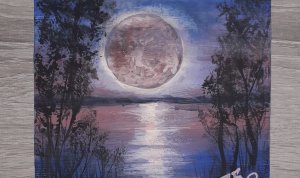 Лунная ночь/Простая акриловая живопись
