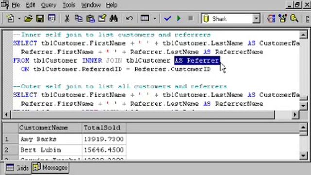 SQL SERVER Tutorial -  T-SQL: Self Join