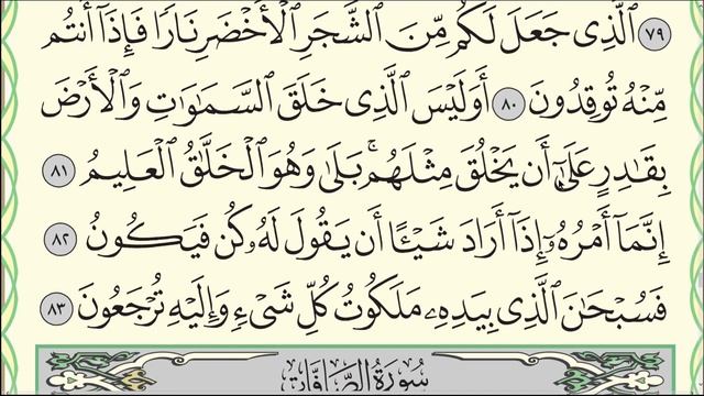 Коран. Сура Йасин (Ясин). Аяты 78-83.
