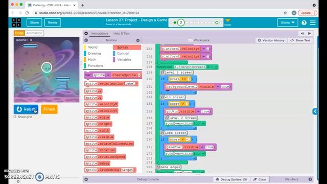Unit 3 Lesson 27 - Design a Game (Multiple screens) смотреть онлайн