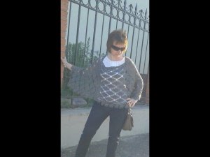 Летняя эффектная накидка крючком. Poncho de verano de ganchillo.