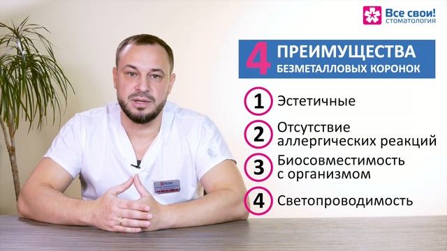 Плюсы и минусы разных материалов зубных коронок - металлокерамические коронки, безметалловые коронк смотреть онлайн