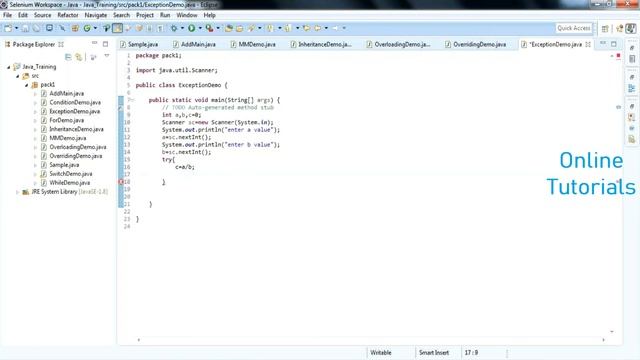 Difference Between Overloading And Overriding in Java Selenium | Exception Handling Tutorial смотреть онлайн