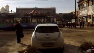 Г.Днепр (Днепропетровск) прогулка по городу Днепра по улице Центральная