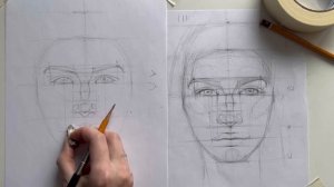 Как быстро нарисовать лицо человека карандашом. Схема портрета.Для начинающих.Продолжение урока-2 ч